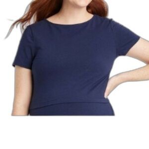 Isabel Maternity by Ingrid & Isabel Short Sleeve Crop Top- XXL